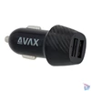 Kép 1/4 - AVAX CC601B CARLY+ 40W USB A (QC)+Type C (PD) fekete autós gyorstöltő
