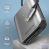 Kép 6/8 - Axagon CRE-S3C USB-C 3.2 SD/microSD/CF külső kártyaolvasó