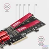 Kép 4/6 - Axagon PCEM2-ND PCI-Express - NVME+M-key/dataswitch/SP/LP M.2 adapter