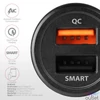 Kép 3/8 - Axagon PWC-QC5 QC3.0 + 2.4A fekete autós töltő