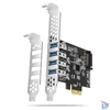 Kép 1/4 - Axagon PCEU-43RS 4db USB 3.2 gen1 portos PCI-Express kártya