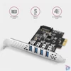 Kép 2/4 - Axagon PCEU-43RS 4db USB 3.2 gen1 portos PCI-Express kártya