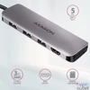 Kép 6/7 - Axagon HMC-HCR3A SuperSpeed USB-C COMBO 5in1 HUB