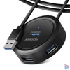 Kép 1/5 - Axagon HUE-P1AL SuperSpeed USB-A ROUND hub