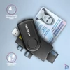 Kép 5/7 - Axagon CRE-SMP2A USB Smart card & SD/microSD/SIM card PocketReader összecsukható okos kártyaolvasó