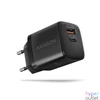 Kép 1/7 - Axagon ACU-PQ30 USB-C + QC3.0 30W fekete fali töltő