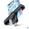 Kép 1/6 - Axagon CRE-SMPC USB-C Smart card PocketReader okos kártyaolvasó