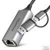 Kép 1/7 - Axagon ADE-TXCA Type-A + Type-C USB 3.2 - Gigabit Ethernet adapter