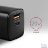 Kép 3/16 - AXAGON ACU-PQ20 QC3.0/AFC/FCP + PD type-C 20W fekete töltő