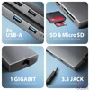 Kép 7/7 - AXAGON HMC-8HLSA USB-C 3.2 Gen 1 3x USB-A + 4K/30Hz HDMI + SD/microSD GLAN Audio PD 100W hub