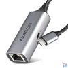 Kép 1/6 - Axagon ADE-TXPD Kompakt alumínium USB-C 3.2 Gen1 Gigabit Ethernet 10/100/1000Mbit adapter