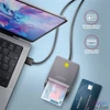 Kép 2/4 - Axagon CRE-SM3T Kompakt asztali USB-A okos kapcsolat Smart / ID kártya olvasó