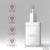 Kép 5/7 - Axagon ACU-PD30W 30W PD 3.0 QC Type-C fehér hálózati töltő