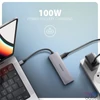 Kép 4/6 - Axagon HMC-5H60 5Gbps 5in1 szürke Type-C hub