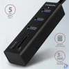Kép 4/5 - Axagon HMA-CR3A 3 portos USB3.2. Gen 2 fekete HUB kártyaolvasóval
