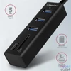 Kép 4/5 - Axagon HMA-CR3A 3 portos USB3.2. Gen 2 fekete HUB kártyaolvasóval