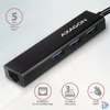 Kép 2/5 - Axagon HMC-GL3A SuperSpeed USB3.2 Gen 1 C HUB + Gigabit LAN