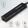 Kép 2/5 - Axagon HMC-GL3A SuperSpeed USB3.2 Gen 1 C HUB + Gigabit LAN