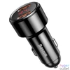 Kép 1/7 - Baseus Magic Series 45W dupla QC USB digitális kijelzős fekete autós töltő