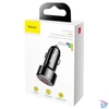 Kép 1/5 - Baseus Magic Series 45W Type-C USB/QC USB digitális kijelzős fekete autós töltő