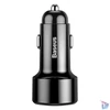 Kép 2/5 - Baseus Magic Series 45W Type-C USB/QC USB digitális kijelzős fekete autós töltő