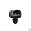 Kép 3/4 - Baseus T típusú Bluetooth FM Transzmitter és 2xUSB autós töltő Fekete CCMT000001