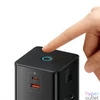 Kép 4/14 - Baseus PSLR000301 PowerCombo 65W fekete hálózati töltő és elosztó