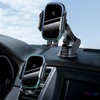 Kép 7/9 - Baseus Car Mount 4,7-6,5" vezeték nélküli műszerfalra és szellőzőrácsba rögzíthető fekete autós Qi töltő és telefontartó
