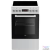Kép 1/2 - Beko FSM57300GW fehér, szabadonálló, kerámialapos, elektromos, főzőzóna: 4, sütő:55L, grill, tűzhely