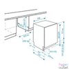 Kép 6/14 - Beko DIN35320 inox, programok száma: 5, beépíthető, 13 terítékes mosogatógép 