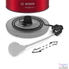 Kép 6/9 - Bosch TWK3P424 DesignLine 1,7L-es piros-fekete vízforraló