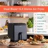 Kép 7/13 - Cosori CAF-P681S-KEUR Dual Blaze sötétszürke 6,4 L forrólevegős sütő