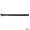 Kép 4/7 - DIGITUS 1U PDU 230V 16A 7xCEE 7/3 aljzat CEE7/7 csatlakozó túlfeszültség védelemmel és vonalszűrővel 2m elosztósor