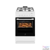 Kép 1/5 - Electrolux LKK560011W fehér, szabadonálló, gáz, kombinált, főzőzóna: 4, sütő:58L, grill, tűzhely