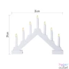 Kép 7/7 - Emos DCAW12 29 cm 2x AA beltéri meleg fehér időzítős fa fehér LED gyertyatartó