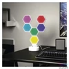 Kép 12/12 - Emos GoSmart Hexagon fehér, 6 részből álló, RGBIC dimmelhető, WiFi LED asztali lámpa