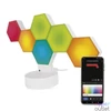 Kép 2/12 - Emos GoSmart Hexagon fehér, 6 részből álló, RGBIC dimmelhető, WiFi LED asztali lámpa