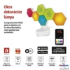 Kép 3/12 - Emos GoSmart Hexagon fehér, 6 részből álló, RGBIC dimmelhető, WiFi LED asztali lámpa