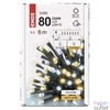 Kép 2/6 - Emos D4AN04 8m/80LED/kül-beltéri/időzítős/meleg/hideg fehér karácsonyi LED fényfüzér