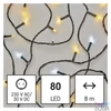 Kép 1/6 - Emos D4AN04 8m/80LED/kül-beltéri/időzítős/meleg/hideg fehér karácsonyi LED fényfüzér
