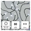 Kép 1/9 - Emos D4AC02 8m/80LED/kül-beltéri/időzítős/hideg fehér karácsonyi LED fényfüzér