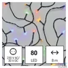 Kép 1/8 - Emos D4AM02 8m/80LED/kül-beltéri/időzítős/többszínű karácsonyi LED fényfüzér