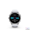 Kép 3/11 - Garmin 010-02903-00 fenix 8 AMOLED (43mm) fehér szilikon pántos ezüst okosóra