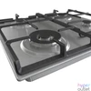 Kép 2/6 - Gorenje GW641EX inox, beépíthető, gáz, főzőzóna: 3 +1 wok égőfej, beépíthető méret: 56cm, főzőlap