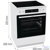Kép 12/23 - Gorenje GECS6C70WPA fehér, szabadonálló, kerámialapos, elektromos, főzőzóna: 4, sütő:71L, grill, tűzhely