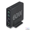 Kép 1/5 - Hama 201628 FIC E3 60W PD QC 2xUSB 2xType-C hálózati töltő állómás