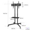 Kép 4/6 - Hama 220874 75"-ig "FITV" Trolley gurulós TV tartó állvány