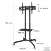 Kép 4/6 - Hama 220874 75"-ig "FITV" Trolley gurulós TV tartó állvány