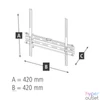 Kép 6/6 - Hama 00220809 400x400 65" fix fali konzol