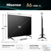Kép 6/8 - Hisense 75" 75A6Q 4K UHD Smart LED TV